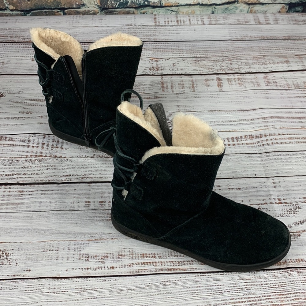 Koolaburra by UGG black boots zip and tie sz 7 - Picture 2 of 10